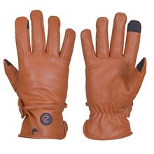 Load image into Gallery viewer, eQUEST GripPro Western Leather Riding Gloves – Tan | Thinsulate Lined | Touchscreen