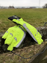 Load image into Gallery viewer, eQUEST Waterproof Hi-Vis Riding & Yard Gloves – Hi-Vis Yellow | Warm & Reflective