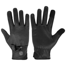 Load image into Gallery viewer, eQUEST GripPro Western Leather Riding Gloves – Black | Thinsulate Lined | Touchscreen