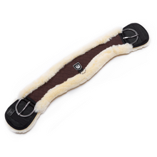 Load image into Gallery viewer, Western Sheepskin Cinch - Half Moon - Brown/natural
