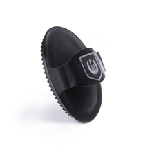 Load image into Gallery viewer, Rubber curry comb lambskin brush