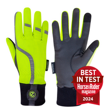 Load image into Gallery viewer, eQUEST Waterproof Hi-Vis Riding &amp; Yard Gloves – Hi-Vis Yellow | Warm &amp; Reflective
