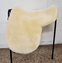 Load image into Gallery viewer, Horsedream fully lined sheepskin GP numnah, showing the underside