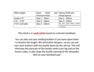 Comfort Stirrup Leathers for our Bareback pads