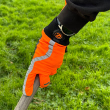 Load image into Gallery viewer, eQUEST Waterproof Hi-Vis Riding &amp; Yard Gloves – Hi-Vis Reflective Orange | Warm &amp; Reflective