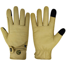 Load image into Gallery viewer, eQUEST GripPro Western Leather Riding Gloves – Classic Yellow | Thinsulate Lined | Touchscreen