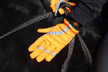 Load image into Gallery viewer, eQUEST Waterproof Hi-Vis Riding &amp; Yard Gloves – Hi-Vis Reflective Orange | Warm &amp; Reflective