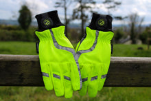 Load image into Gallery viewer, eQUEST Waterproof Hi-Vis Riding &amp; Yard Gloves – Hi-Vis Yellow | Warm &amp; Reflective