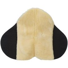 Load image into Gallery viewer, Treeless Saddle pad half lined with genuine 100% Merino Lambskin. Suitable for Treeless saddles and Cloud Special Bareback pads