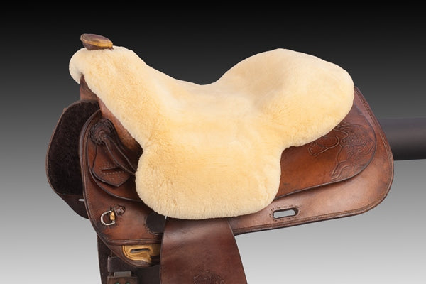 Horsedream sheepskin seat saver for Western saddles - Natural