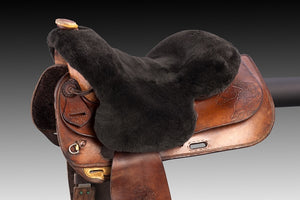 Horsedream sheepskin seat saver for Western saddles - Brown
