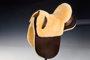 Horsedream sheepskin seat saver for Australian stock saddles - Natural