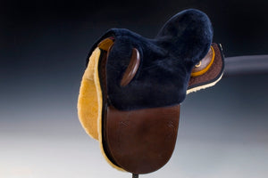 Horsedream sheepskin seat saver for Australian stock saddles - Charcoal