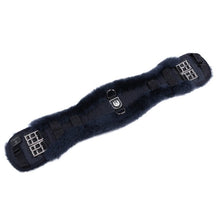 Load image into Gallery viewer, Sheepskin Dressage girth - Contoured - Black/charcoal