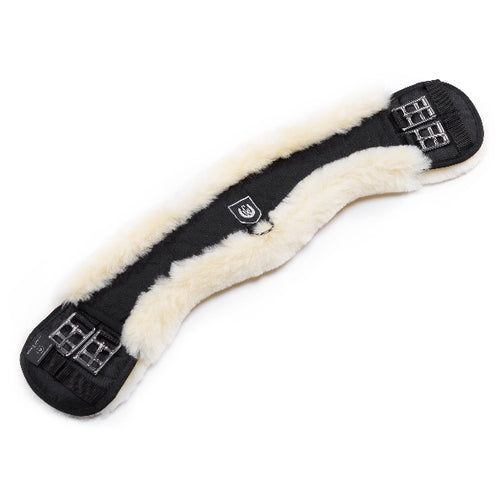 Werner Christ Lammfelle Sheepskin Dressage Girth. Half Moon. Natural