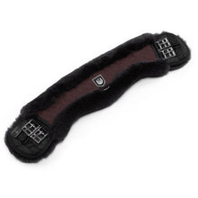 Load image into Gallery viewer, Sheepskin Dressage girth - Half moon - Brown/Brown